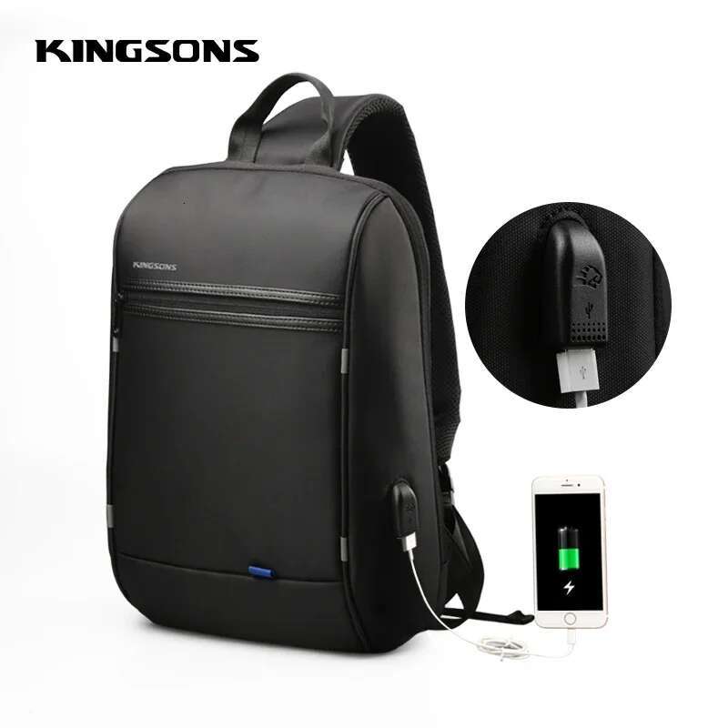 Kingsons Single Shoulder Men Small Waterproof Laptop Backpack 13/13.3 Inch Mini School Bags For Boys