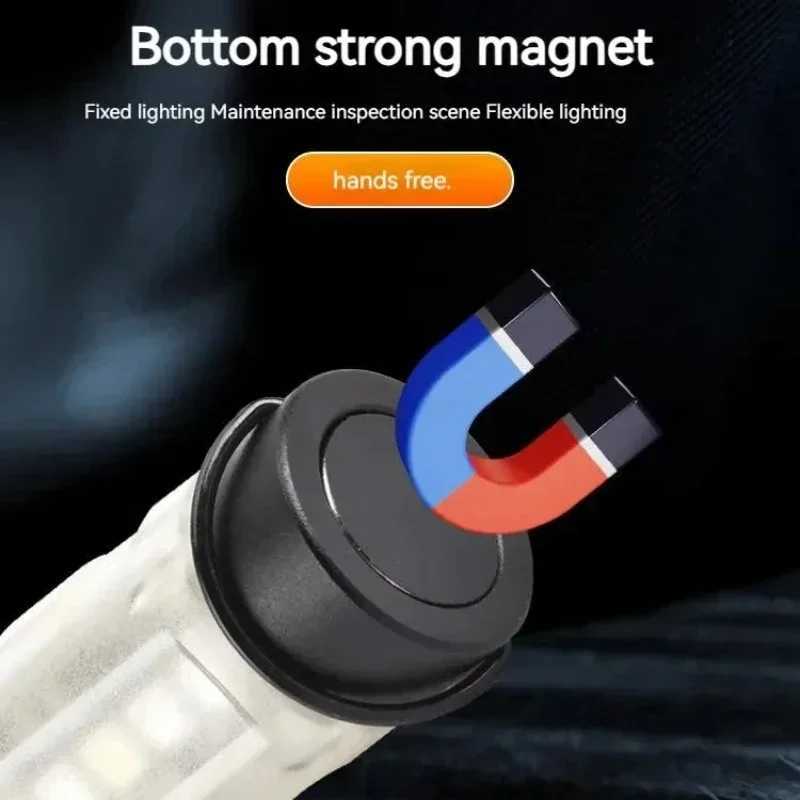 Outdoor Mini Led Flashlight Pocket Flashlight with Magnetic Hook Outdoor Key Clip Cap Flashlight Disaster Relief Emergency LightW251106