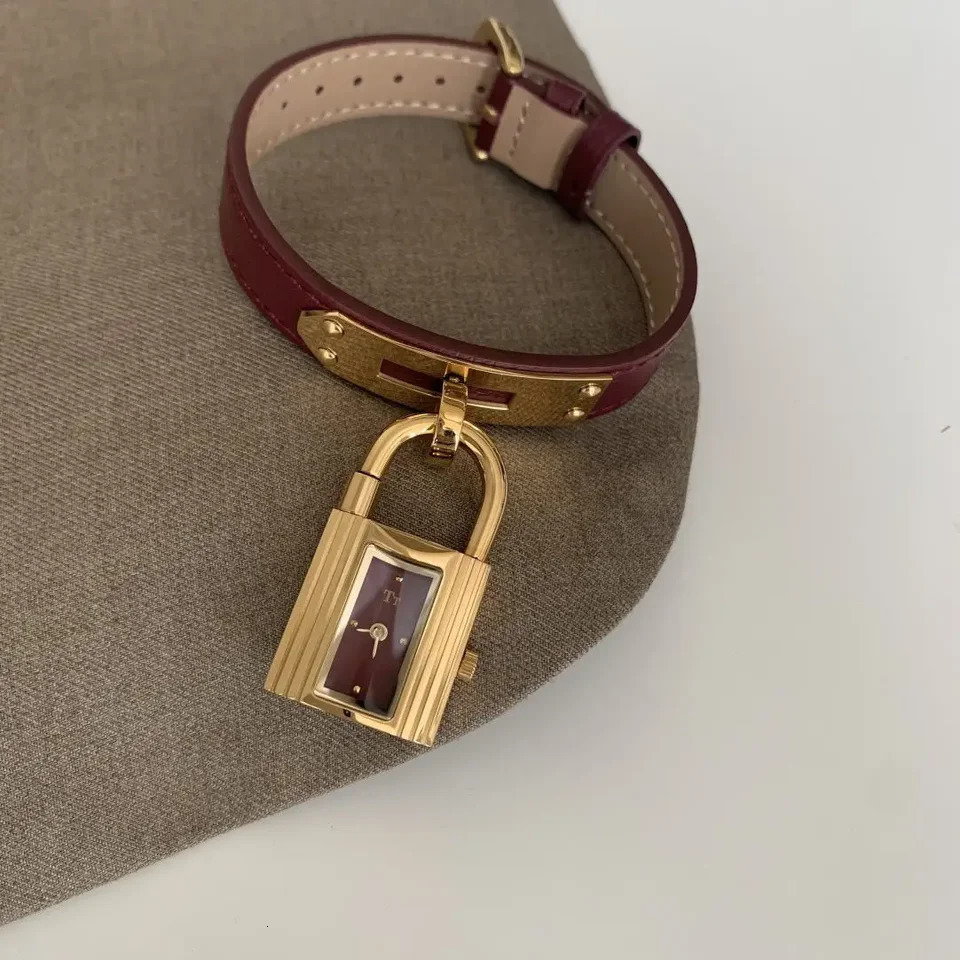 M Handmade Stainless Steel Womens Watch Chain Watch Genuine Leather Vintage Quartz Watch Fashion Small Gold Watch 251031
