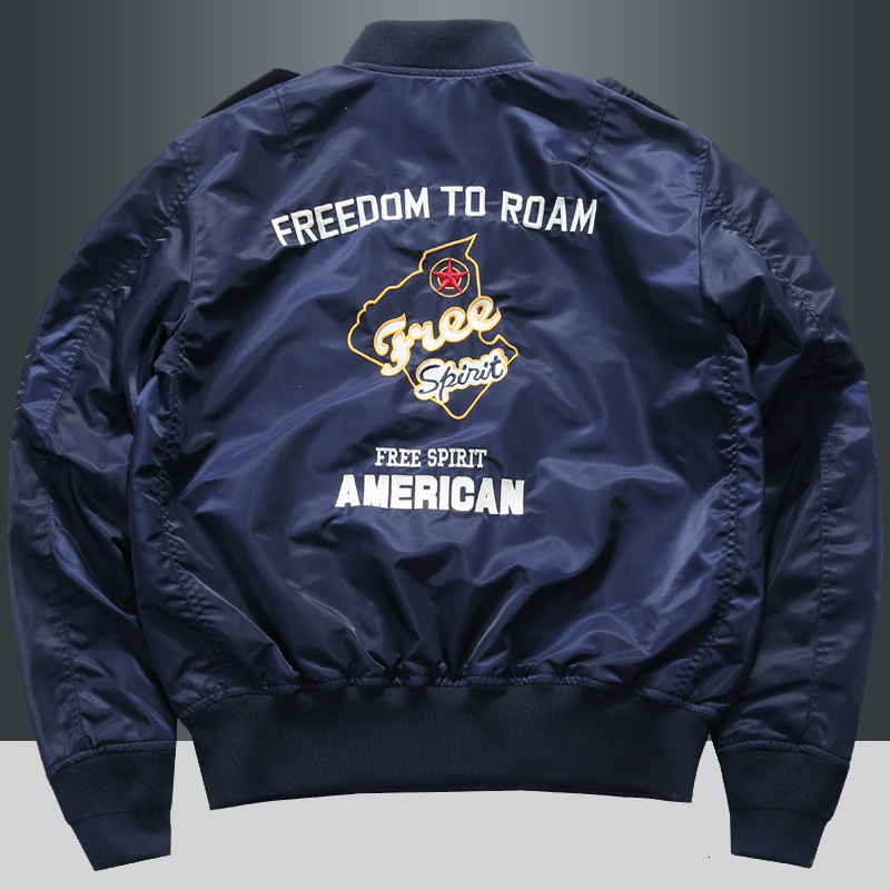 Spring And Autumn New MA1 Pilot Jacket Men's Korean Version Embroidered Baseball Jacket Autumn Large Size Workwear Jacket Designer Jacket Trendy  - view 6