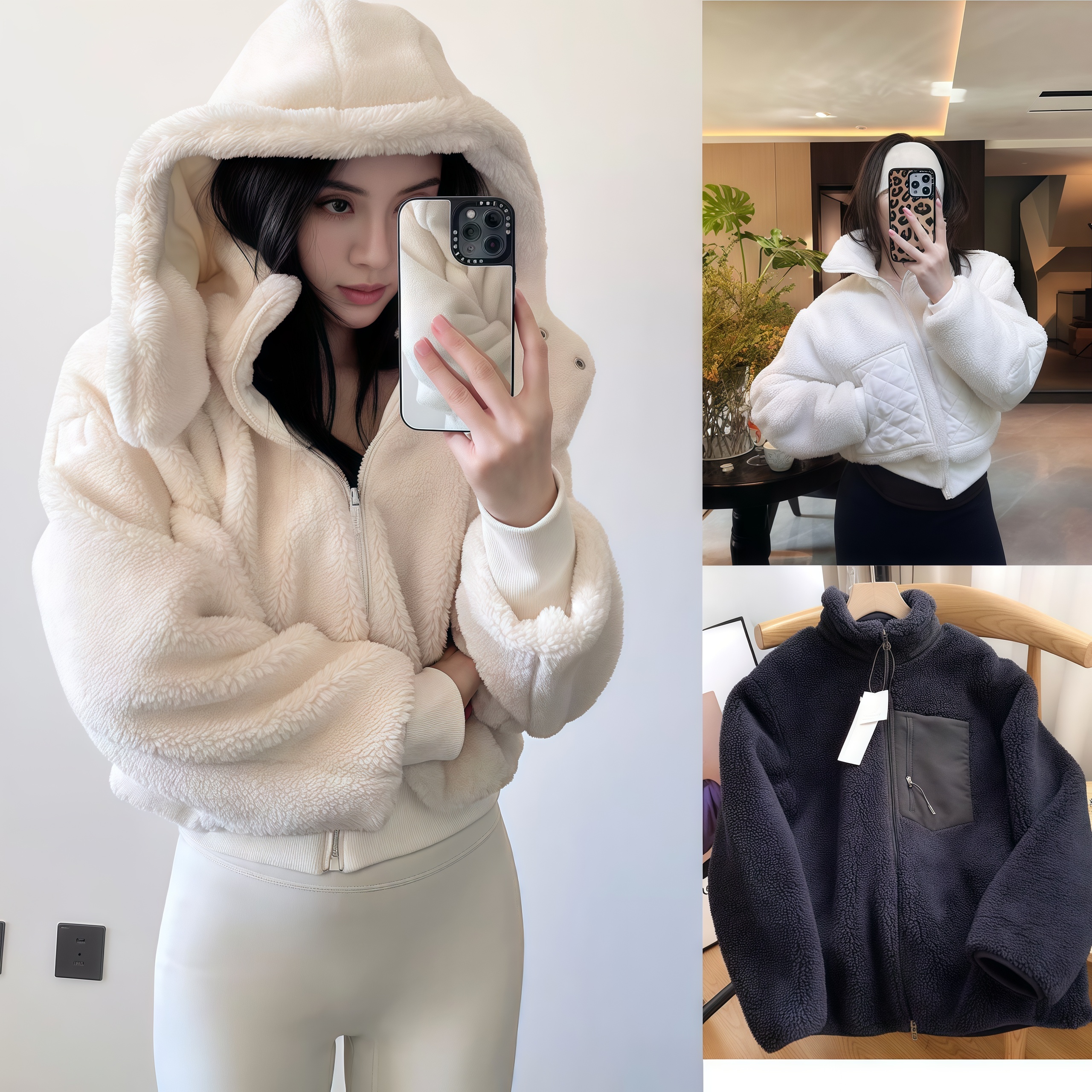 Winter Thick Warm Imitation Lamb Wool Jacket Parkas Women Fashion Trend Loose Stand-up Collar Short Coat Female Outwear Top