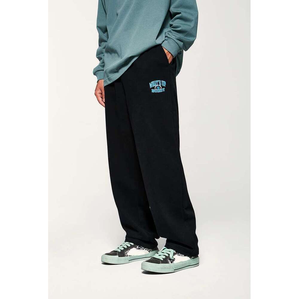 Vintage Straight Leg Sweatpant Unisex Casual Loose Fit Track Pants Mens Trousers