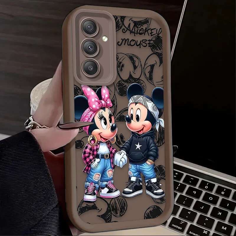 Fashion Minnie Case for Samsung Galaxy S25 S24 S23 Ultra S22 S21 Plus FE A54 A34 A14 A73 A53 A33 5G Soft Cover
