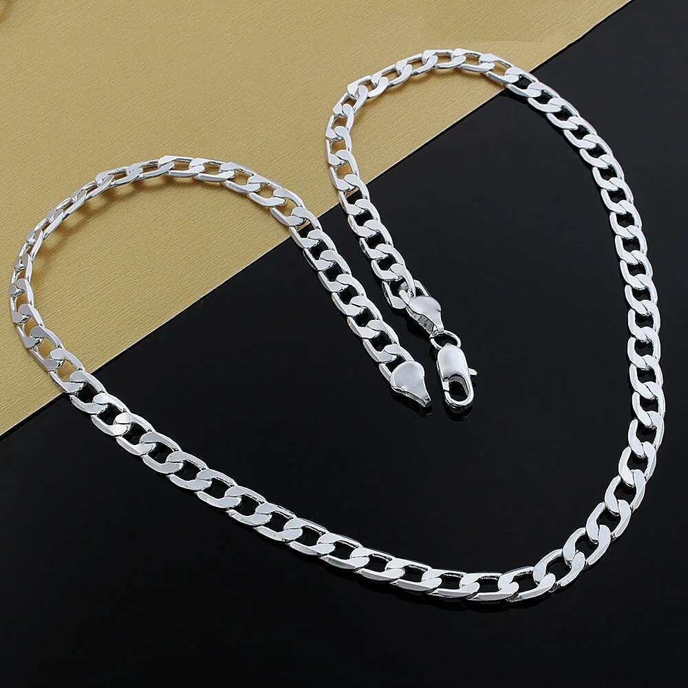 Sterg sier gold plated 8MM geometry chain Bracelets Neckalce for women men fashion designer jewelry set