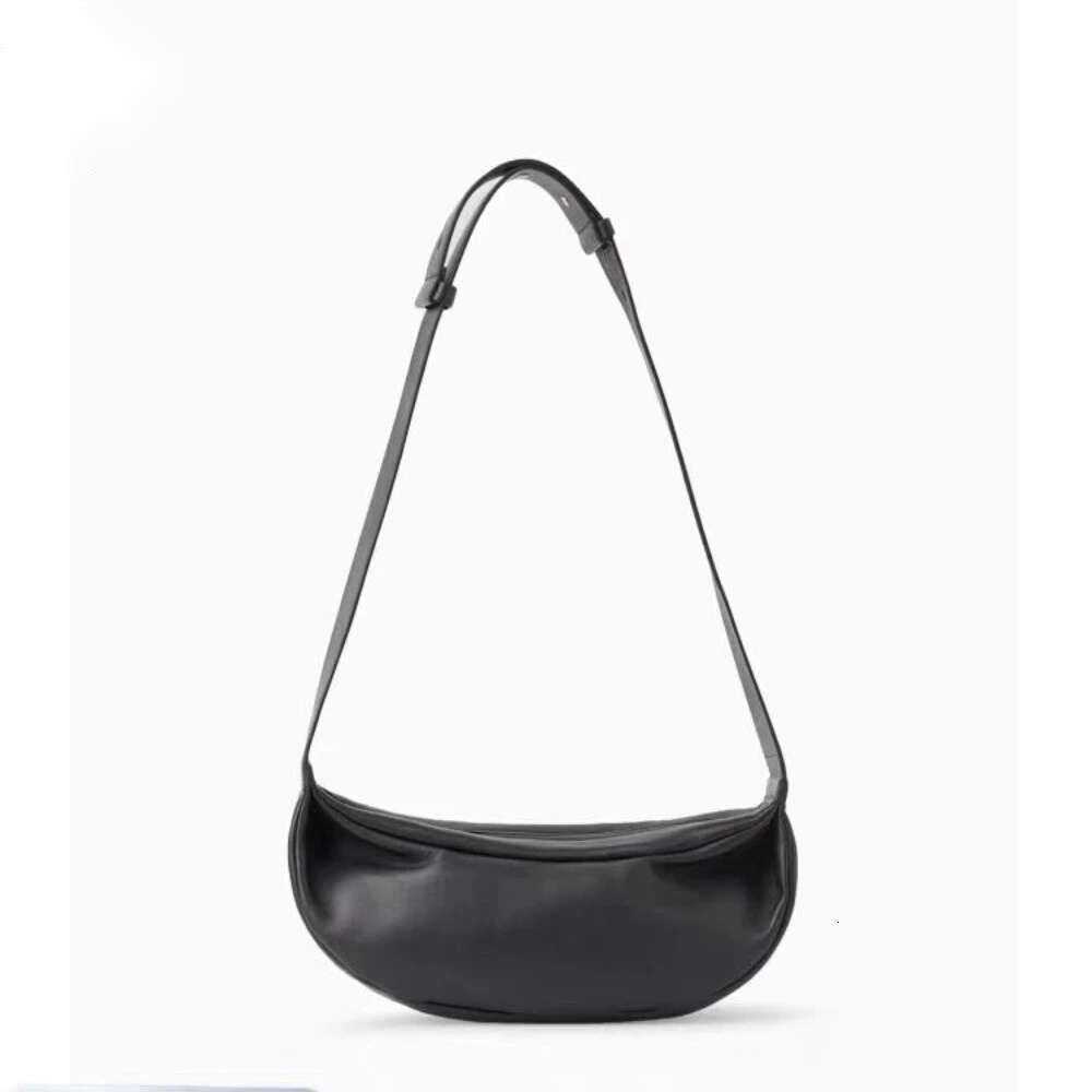 Ins Chic Elegant Banana Pea Shape Leisure Dumpg Hobo 100% Real Leather Women Crossbody High-End Messenger Bag