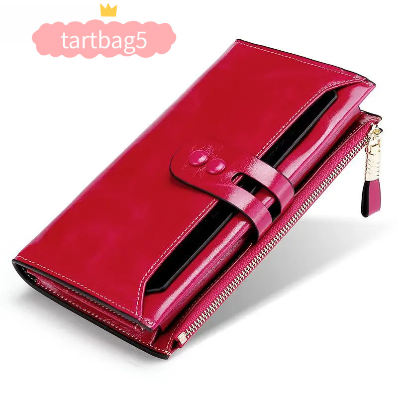 Blocking wallets for women Women Long Lady Brand Design Oil Wax Leather Female Wallet Coin Purse