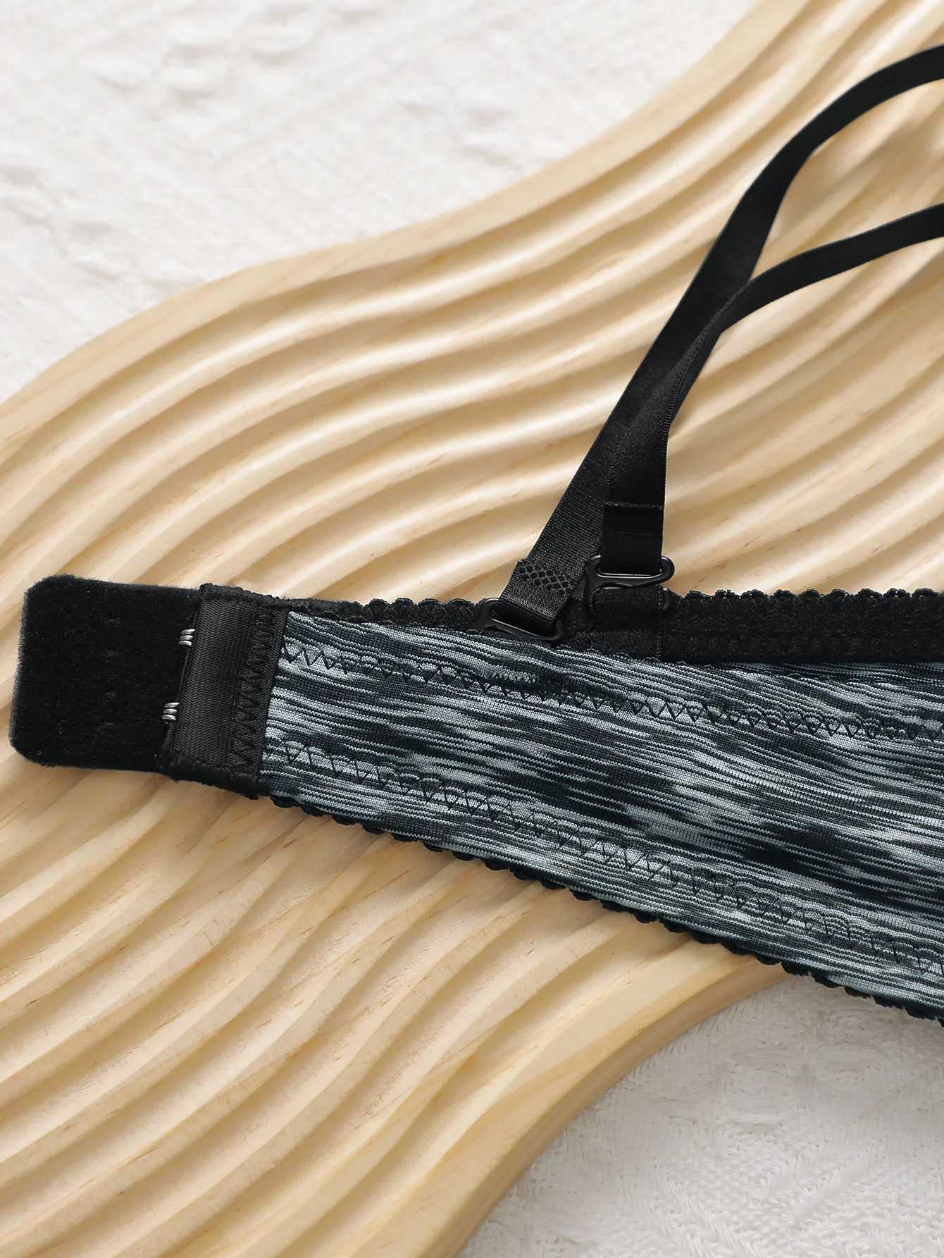 Womens sexy embroidered lace lingerie set with steel rims gathered push ups and underwear comfortable fit set A3185XJ251106