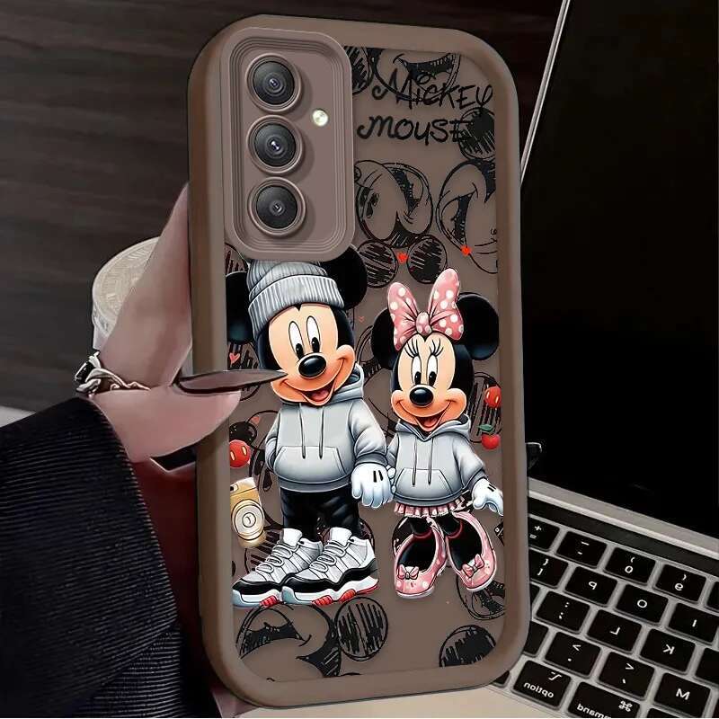 Fashion Minnie Case for Samsung Galaxy S25 S24 S23 Ultra S22 S21 Plus FE A54 A34 A14 A73 A53 A33 5G Soft Cover