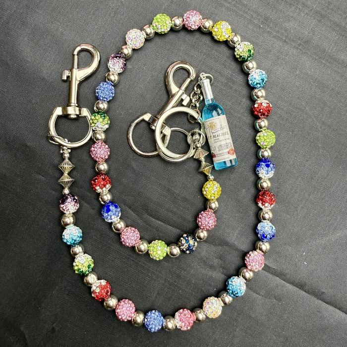 denim accessories multi color pants chain fashionable sparkling pearl mens and womens body decoration chain 251103
