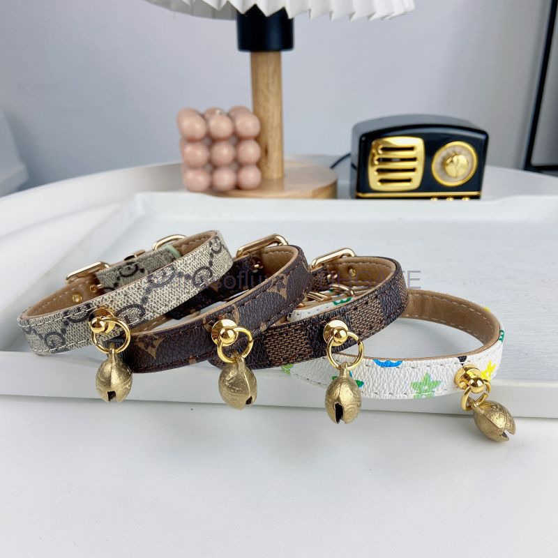 Trendy Pet Collar Teddy Fighting Shiba Inu Cat Old Flower Classic Dog Collar Traction Rope Set
