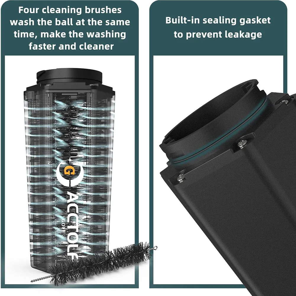Golf Ball Washer Cleaning Machine With Towel Reusable Cart Cup Holder Portable Bag Cleaner Accessories for Gift 251106