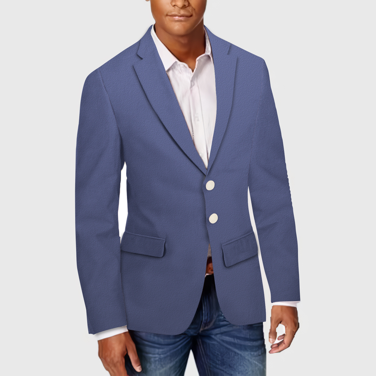 Mens spring top commuting casual printed double button suit jacket mens plus size British suit