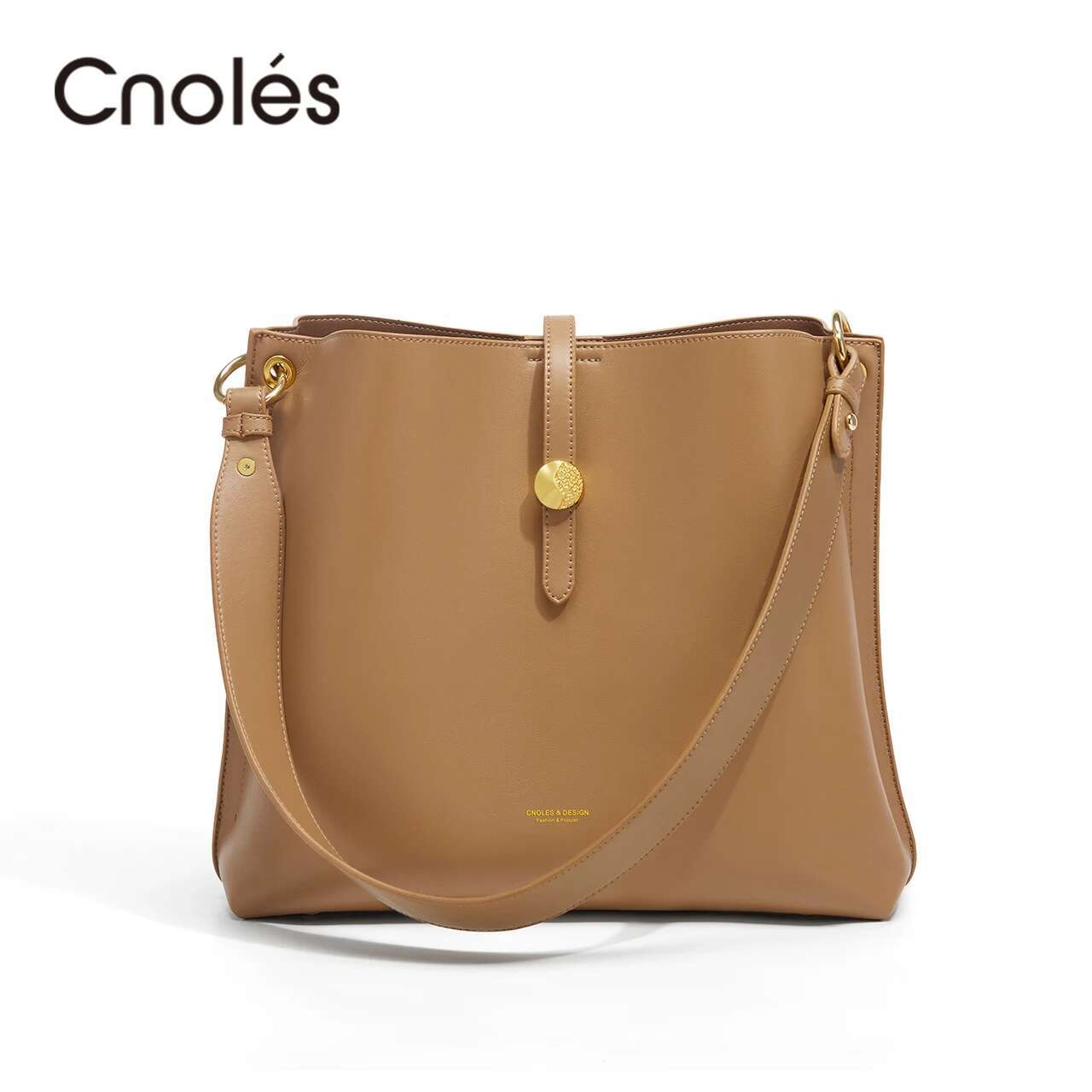 Cnoles Brand Fashion Bag Bucket Tote For Women Lady Leather Crossbody Bags With 2 Shoulder Straps