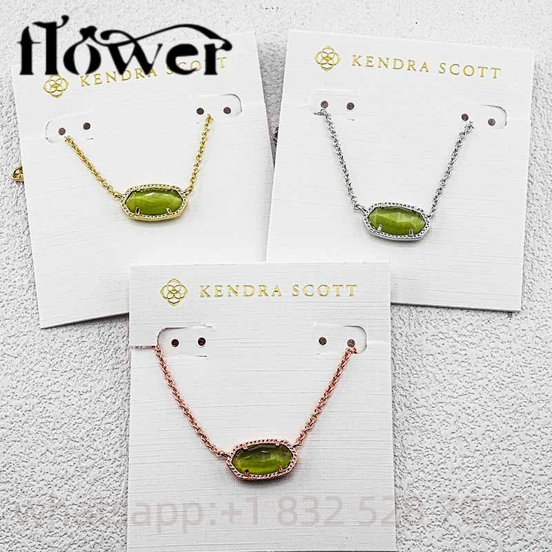 1:1 Brand KS Fine Jewelry Crystal Nature Stone Pendant Necklaces Kendraly Necklace Jewelry Scotts Chain Elegance Female Collar As Christmas Gift