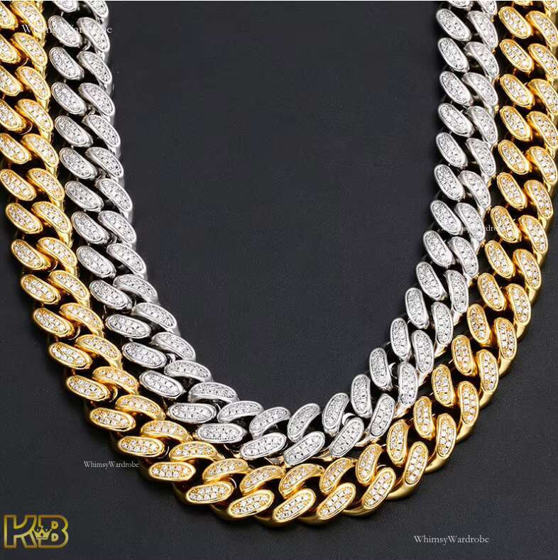 Tennis Necklace Sier Cuban Hip Hop Style VVS Moissanite Dia Chain High Quality Jewelry for Men Women