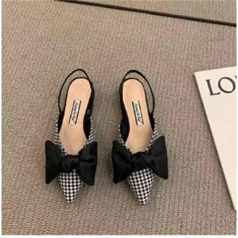 hot free shipping Sandals for woman outdoor fashionable Plaid Polka Dot Heel Fashion casual slippers