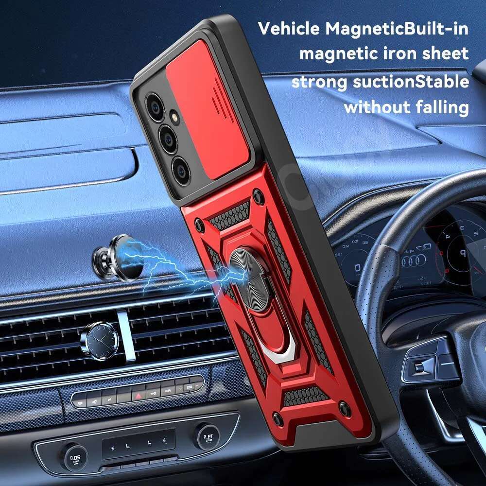 Shockproormor Case For Samsung Galaxy A15 A14 A54 A34 A55 A25 A24 A05S A04S A71 A51 A52 A23 4G 5G Car Holder Phone Cover