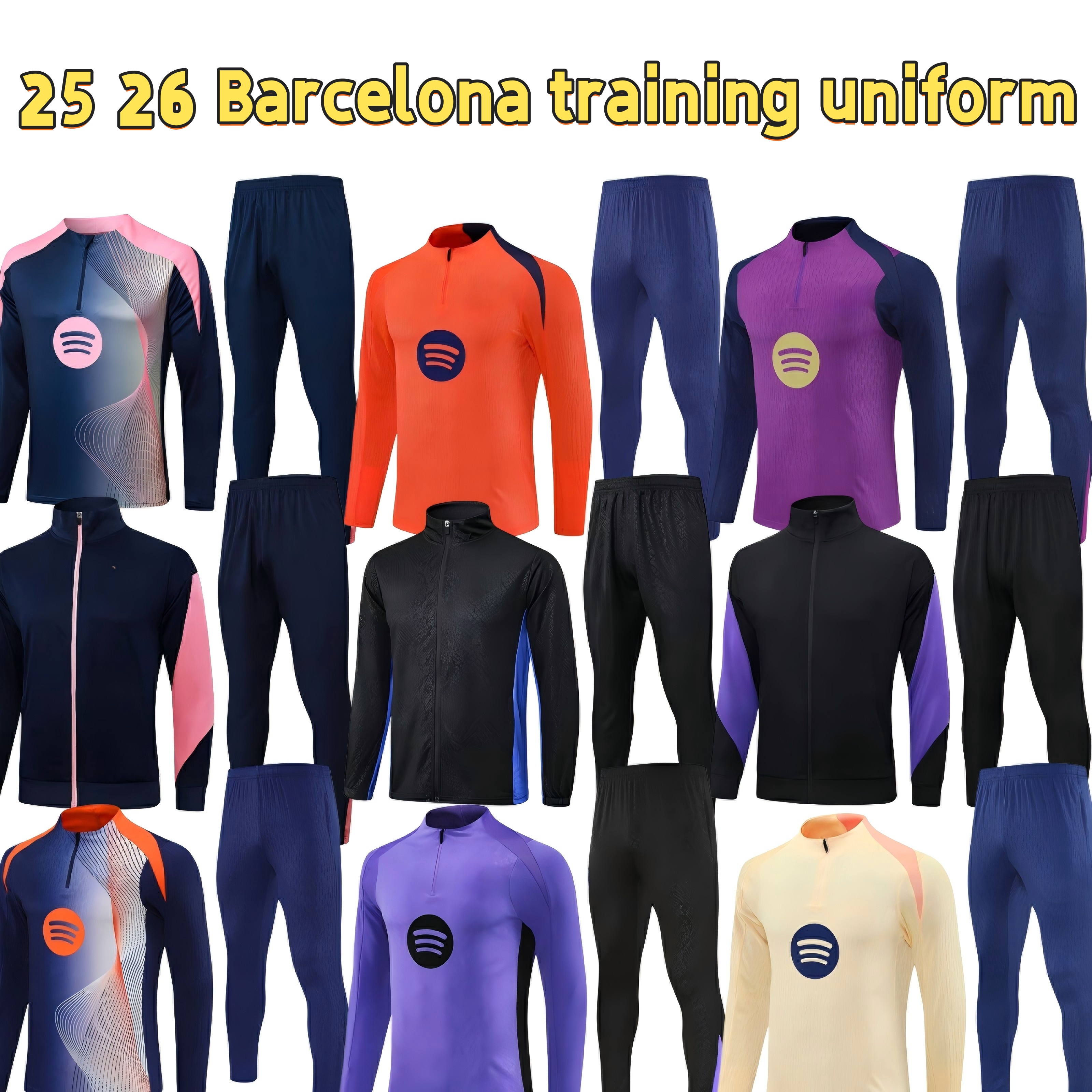 2025 2026 PEDRI baRCElone Sportswear Tracksuit LAMINE YAMAL RASHFORD soccer TGANI barcelonaES soccer tracksuit jogging futbol Survetement Foot Training suit
