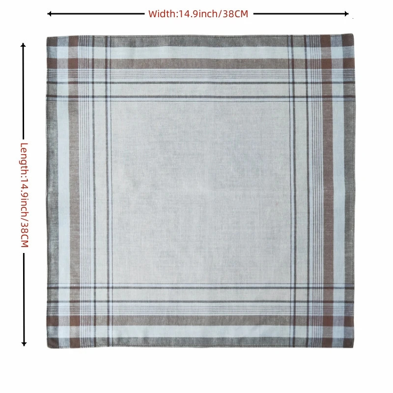 38cm vintage satin cotton handkerchief classic and soft sweat wicking home decoration gift for elders 9PCS thin version 250403