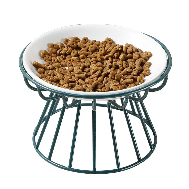Ceramic pet bowl food water treatment for cats and amplifiers. Dog supplies outdoor feeding beverage accessories dog and cat stand bowl 250403CJ