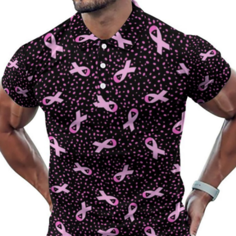 Men's T-Shirts Men's Retro Geometric Print Polo Shirt - 80s Style Colorful Abstract Short Sleeve Polo Top, Casual Fashion Statement Tee for 