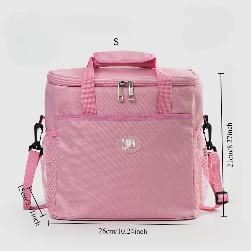 Aluminum foil thick waterproof insulation bag suitable for portable handbags in offices and schools reusable meal bags lunch boxes 250401