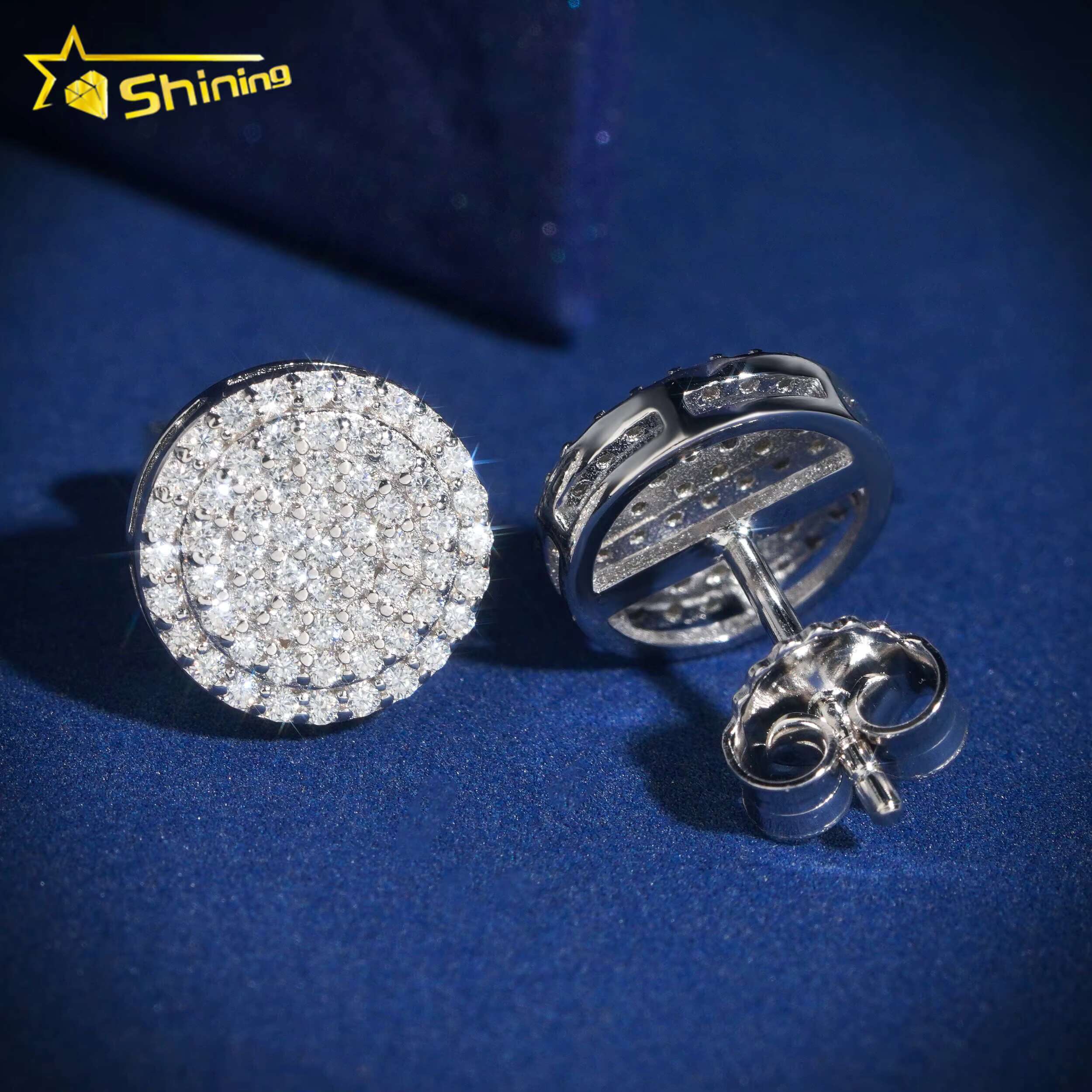 Dropshipping Dias Designs 10K Solid Gold HPHT /Moissanite Lab Grown Dia Stud Earring Fine Jewelry