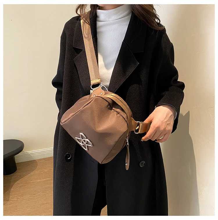 Fall Wens Waterproof Crossbody Bag - Caramel Shell Design Adjustable Strap for Cmuting Travel Durable Lightweight Y251106