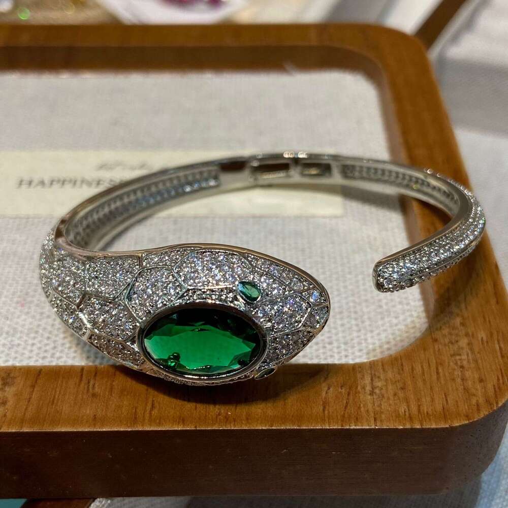 Treasure Series Snake Shape Necklace Italian High Carbon New High-end Full Zircon Cross-border Hot-selling Fashion Heavy Craft Jewelry Set