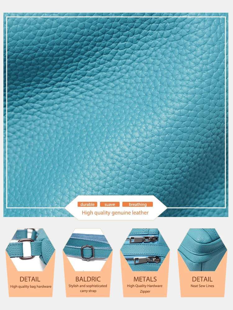 Zency Genuine Leather Shoulder For Women Design Purses Handbags Elegant Crossbody Bag Satchels Large Capacity Sac