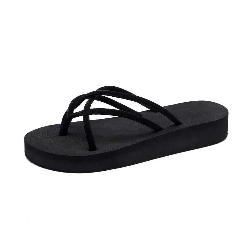 2025 Summer New Women's Slope Heel Sandals Outdoor Leisure Flip Cover Travel Designer Fashion Beach Slippers High Heels Women's Slippers