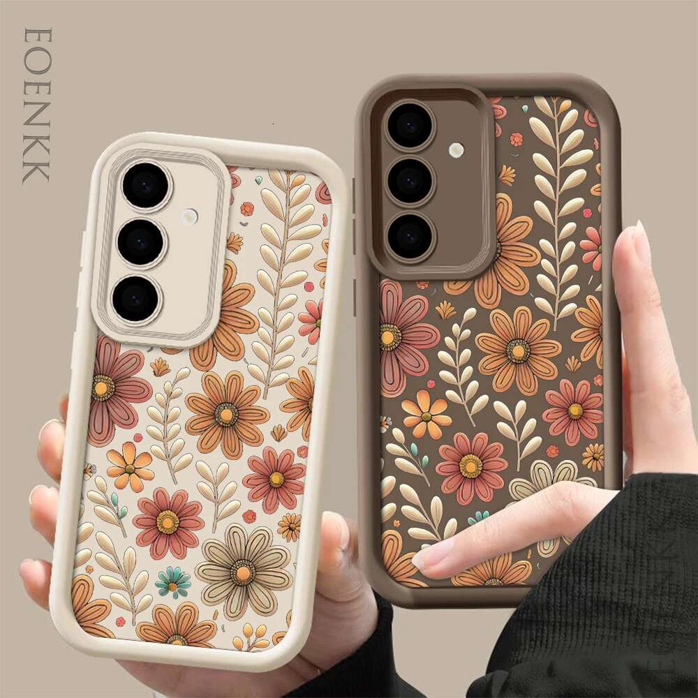 Petal Leaf Diagram Silicone Phone Case For Samsung Galaxy S23 S22 S21 S25 S24 S20 Ultra FE A35 A15 A25 A55 Note 20 Plus 5G Cover