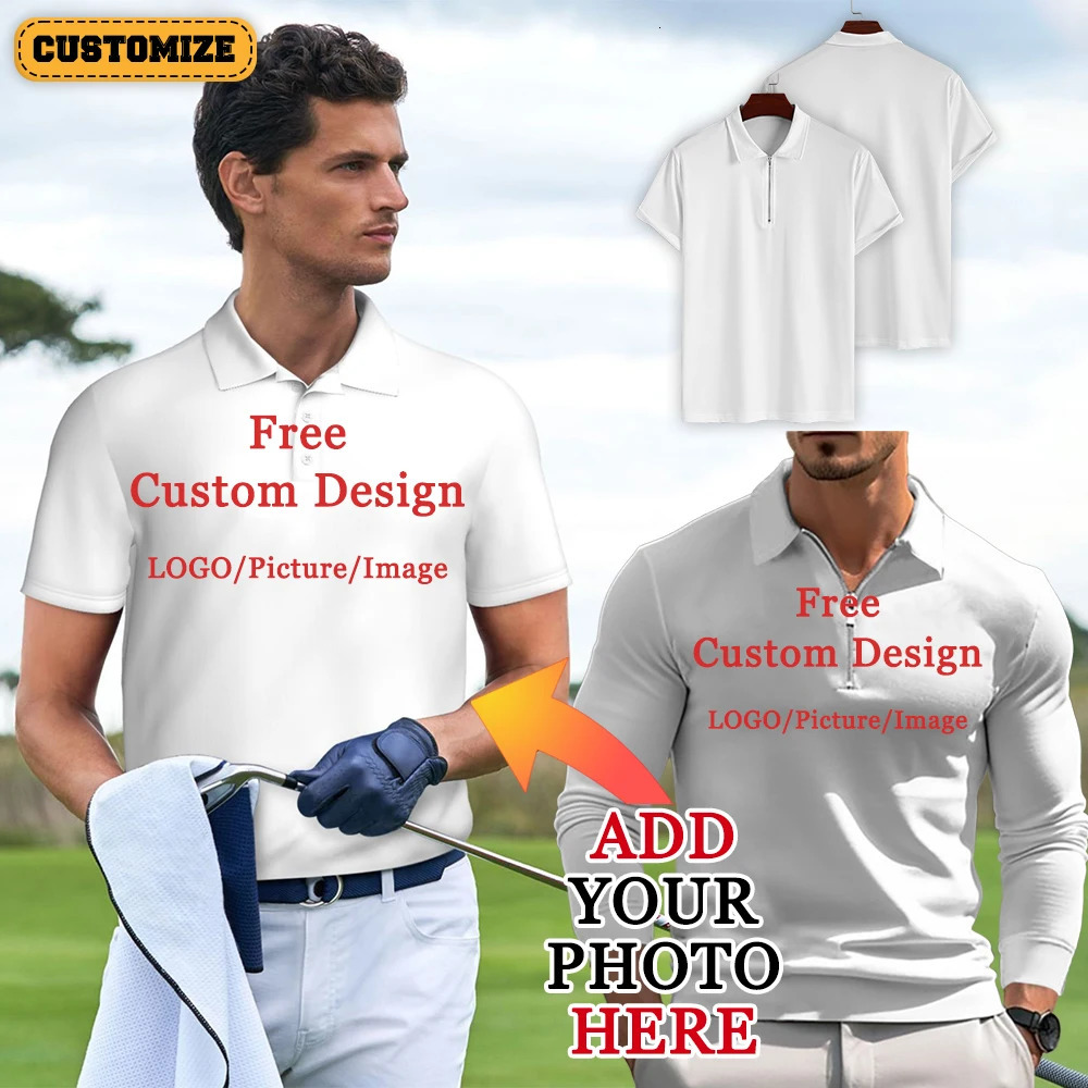 Customized Pattern Mens Polo Shirt Golf Shirt Summer Tennis Shirt Full Print Personalized Gift Direct Factory 250402