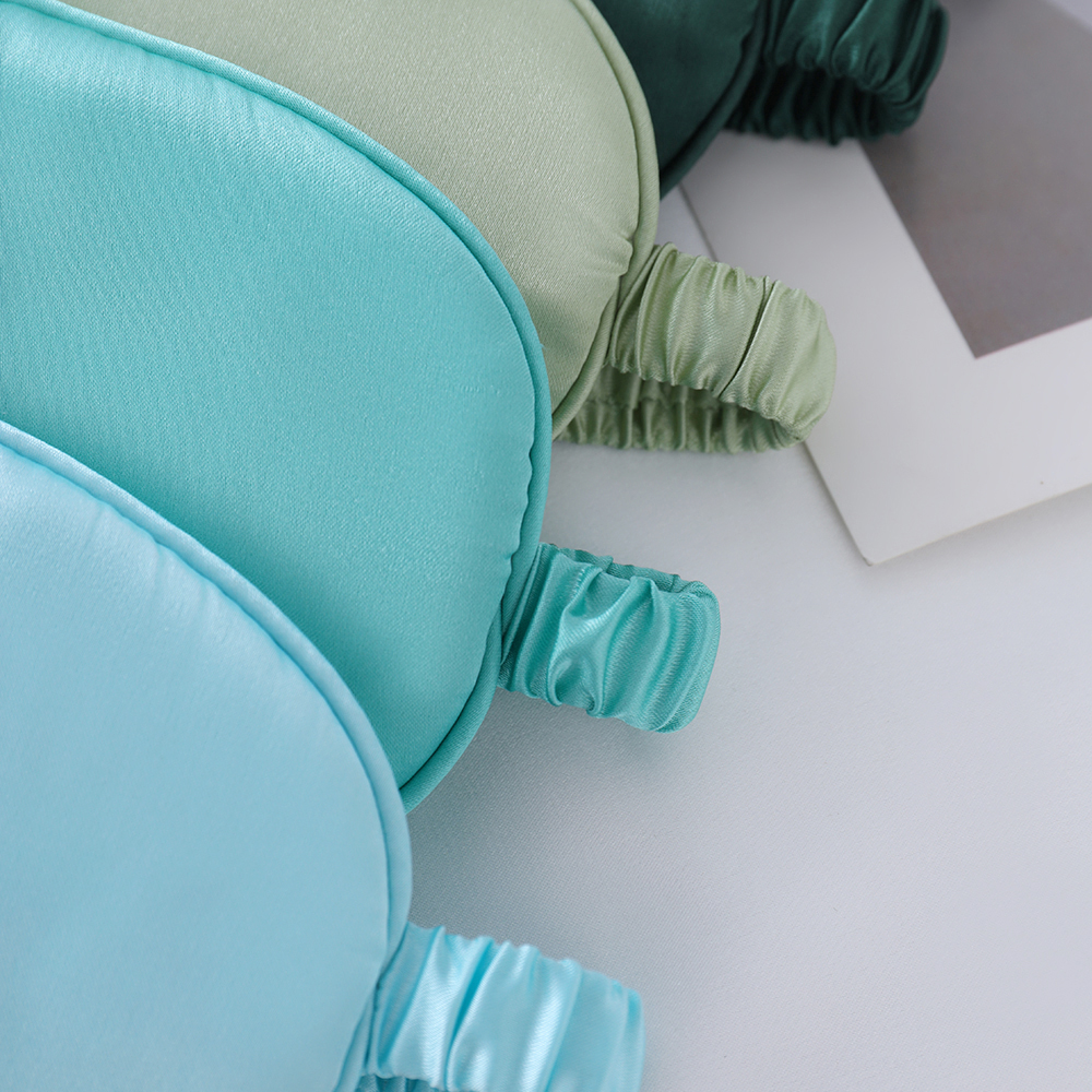 Double-sided silk-like sleep eye mask for men and women, light-blocking travel and aviation nap eye mask, in stock for wholesale