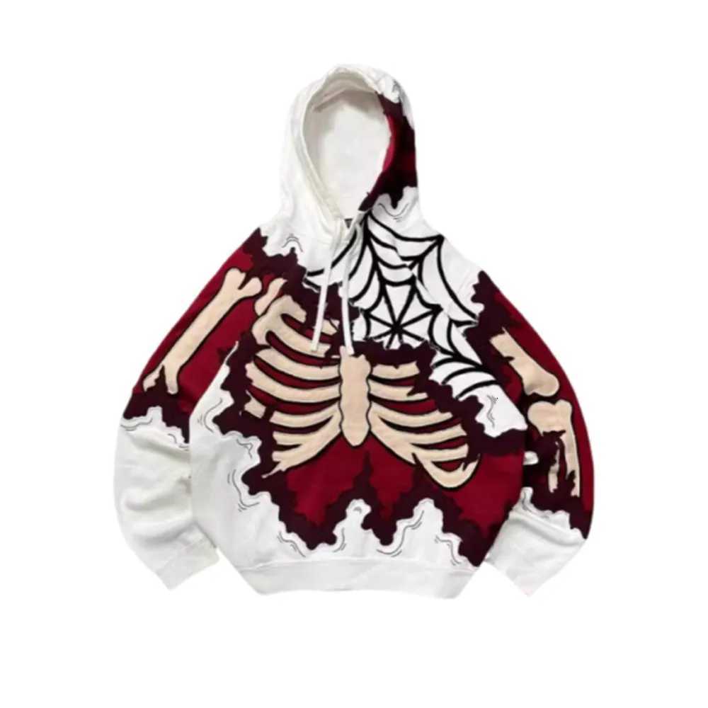 New Trendy mens Hoodie With 3D Skeleton Style Pattern design Novel Long Sleeved Hoodie With Pockets For Daily Wear W251106