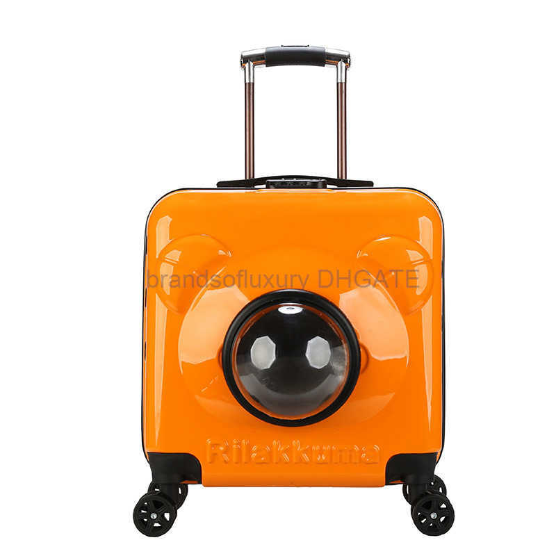 Pet trolley bag cat dog space capsule bag cat go out portable air box portable cat suitcase travel