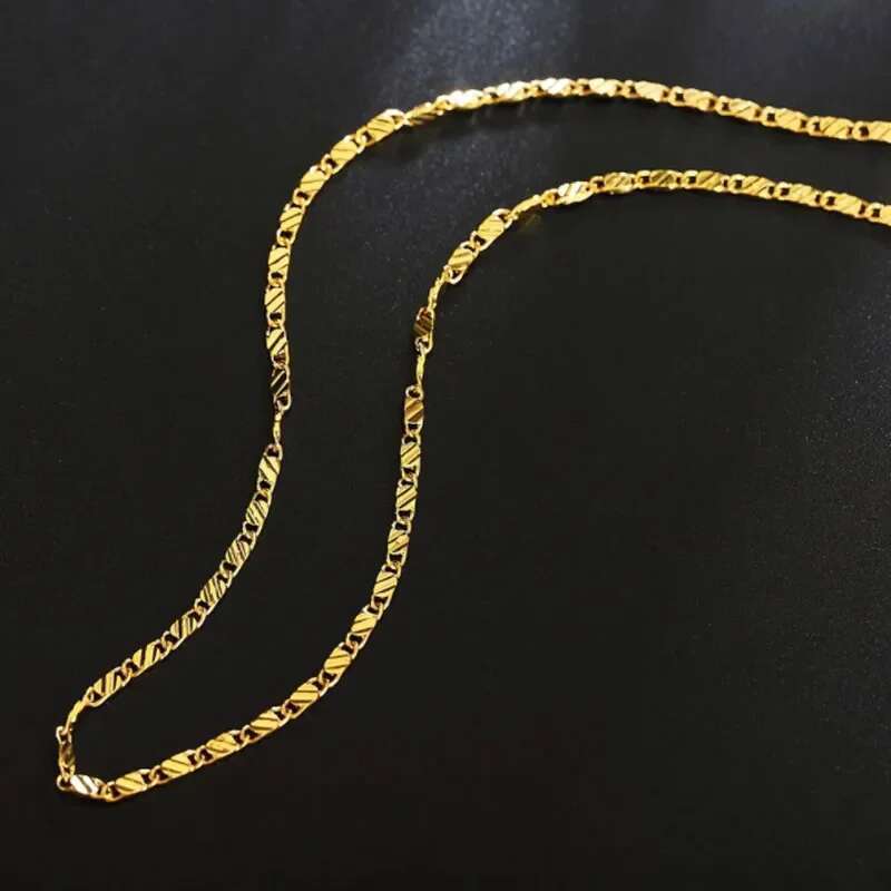 Exquisite Fashion Sier Gold Filled Necklace For Women Men Size 16-30 Inch Jewelry Chain Wholesale