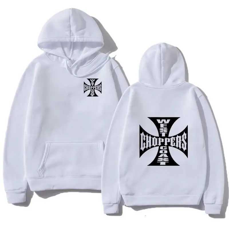 West Coast Iron Cross Choppers Printed Mens Hooded Fashion Cool Sweatshirt Unisex Fashion Fleece Oversized Streetwear Hoodie W251106