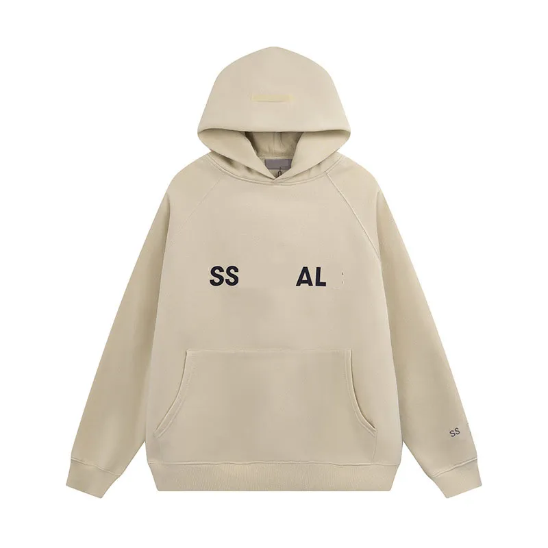 Designer Hoodie Pullover Oversized Cotton Hooded Sweatshirt with Embroidered Black Letter Flocking - Mens Hip Hop Tracksuit Sweatshirts