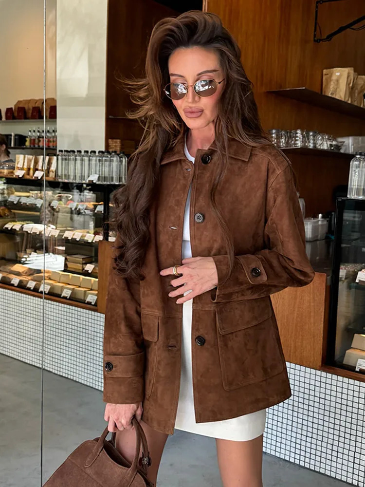 Women Solid Shoulder Pad Woolen Coat Fashion Elegant Lapel Singlebreasted Long Sleeve Coats Autumn Lady Outerwear 251028