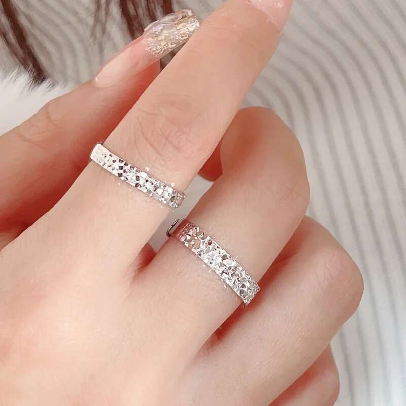 New S Sterg Sier Adjustable Rings Party Fine Jewelry Vintage Charm Geometric Nail Design Accessories Gift Dropship