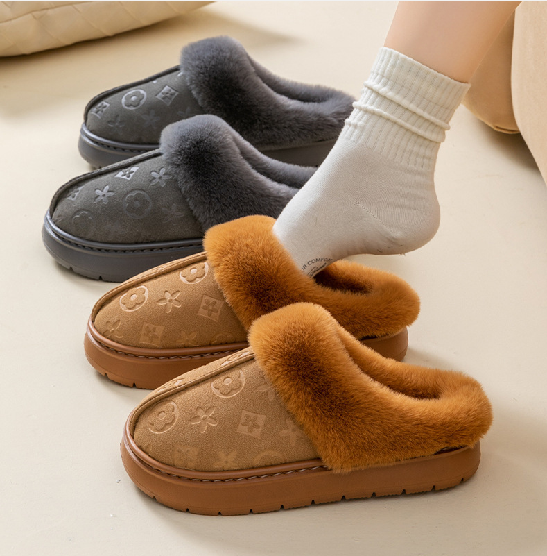 Free shipping, high-end brand home fashion, unisex couple faux leather, waterproof, anti-slip for both indoor and outdoor use, warm home, soft sole wi