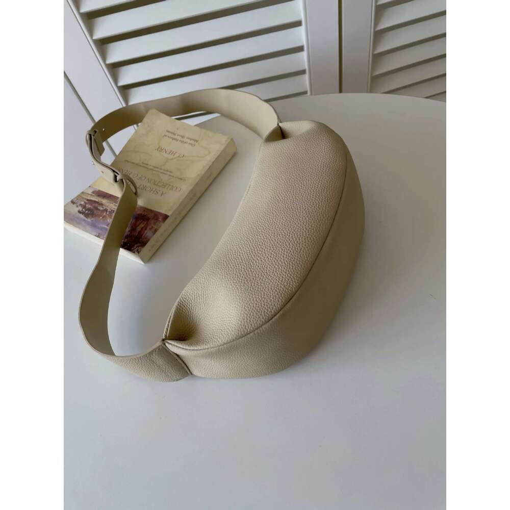Ins Chic Elegant Banana Pea Shape Leisure Dumpg Hobo 100% Real Leather Women Crossbody High-End Messenger Bag
