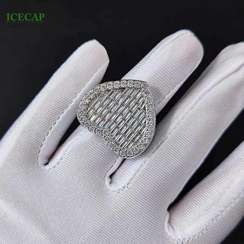 Fine Jewelry 18k Gold Ring VVS Moissanite Round Wedding Diamond Ring Hot Sale