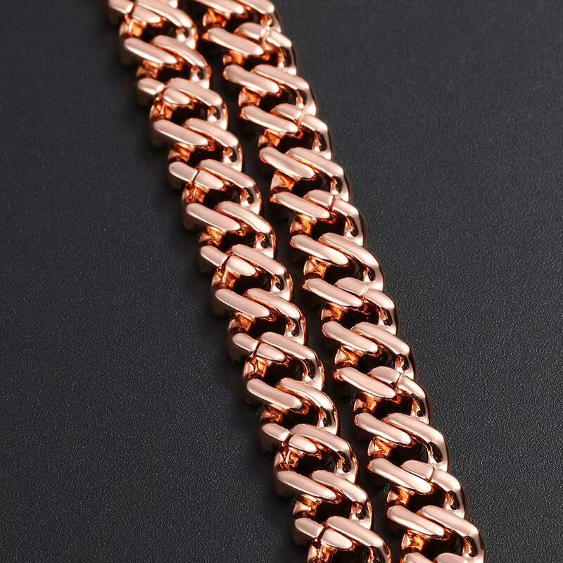 Wholesale High Quality Fashion Jewelry Hip Hop Iced Out Moissanite/Moissanite Cuban Link Chain Necklace for Men and Women