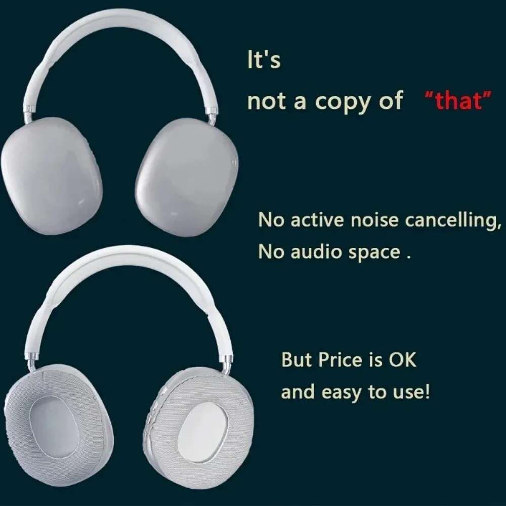 New P9 Wireless Bluetooth Headphones Noise Cancelg Mic Pods Over Ear Sports Gaming Headset For Apple