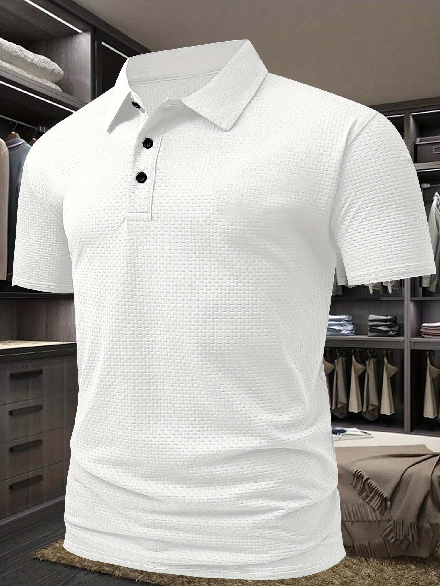 Premium Solid Color Mens Golf Polo Shirt for Collared Breathable Fabric Social Casual Top Male Polo Shirts 251027