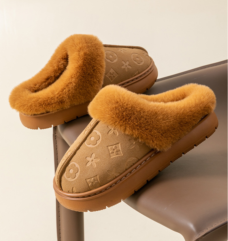 Free shipping, high-end brand home fashion, unisex couple faux leather, waterproof, anti-slip for both indoor and outdoor use, warm home, soft sole wi
