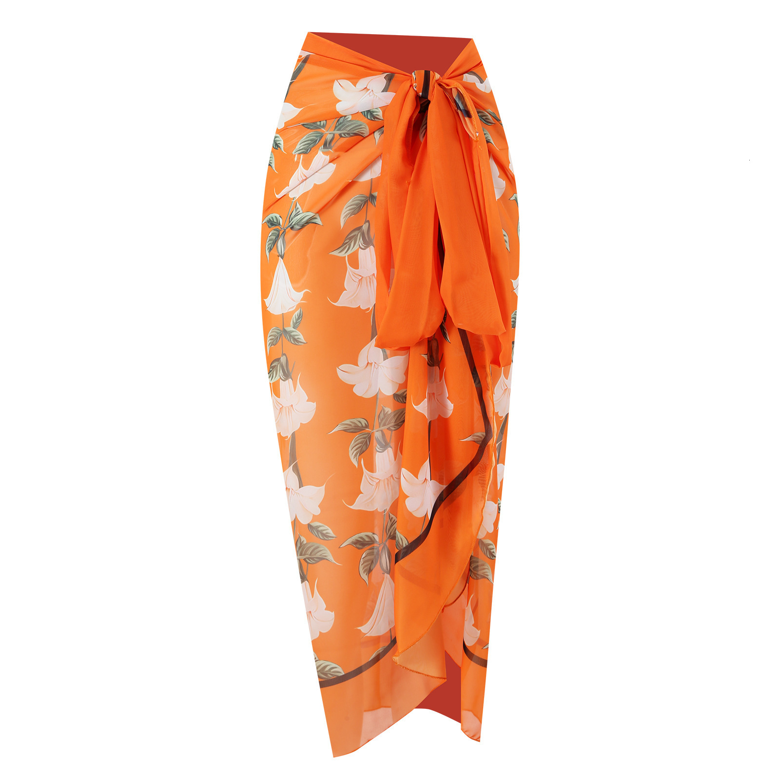 New women's split three piece set bohemian style belly covering, slimming and sexy chiffon beach skirt swimsuit