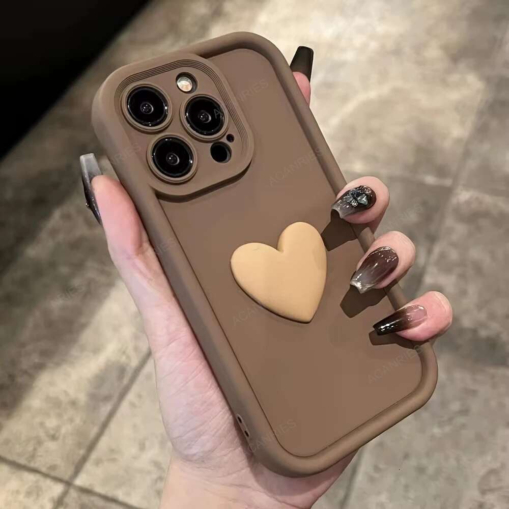 A 55 35 25 15 05S Cute Love Heart Matte Case For Samsung Galaxy A55 A35 A25 A15 A05S A54 A34 A24 A14 4G 5G Silicone Back Cover